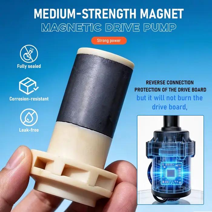Pompe à eau submersible 12V pour jardin aquarium et toilettes intelligentes sans balais haute performance hauteur de refoulement 3m