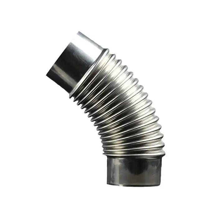 Tube Coudé en Acier Inoxydable Résistant à 45° Diamètre 6cm Réchaud Multi-Conduit pour Camping en Plein Air Poêles à Bois Occasions Spéciales