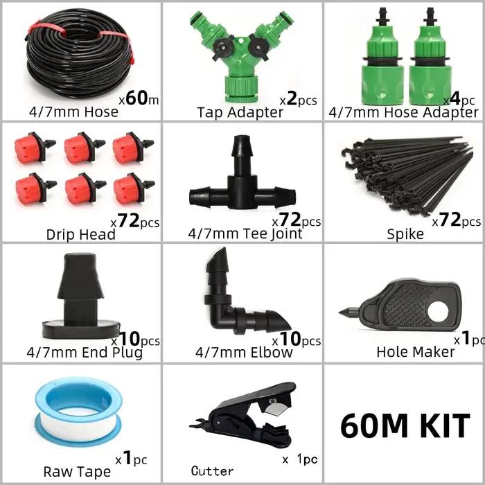 Système d'irrigation goutte à goutte 10M-60M