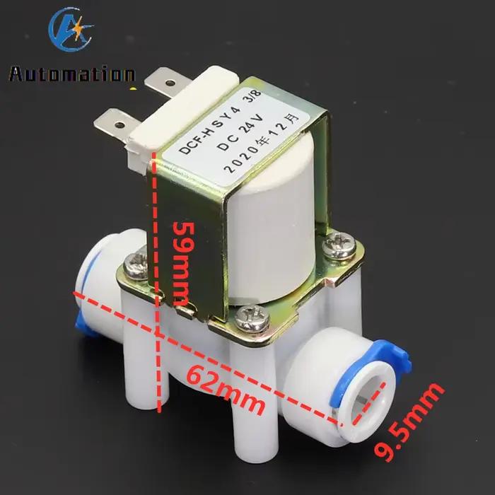 Électrovannes en plastique pour fontaines à boire Machines RO 12V 220V Fontaines à boire Machines à canalisations Vannes en ligne Prise rapide Occasions spéciales Installation de plomberie robuste