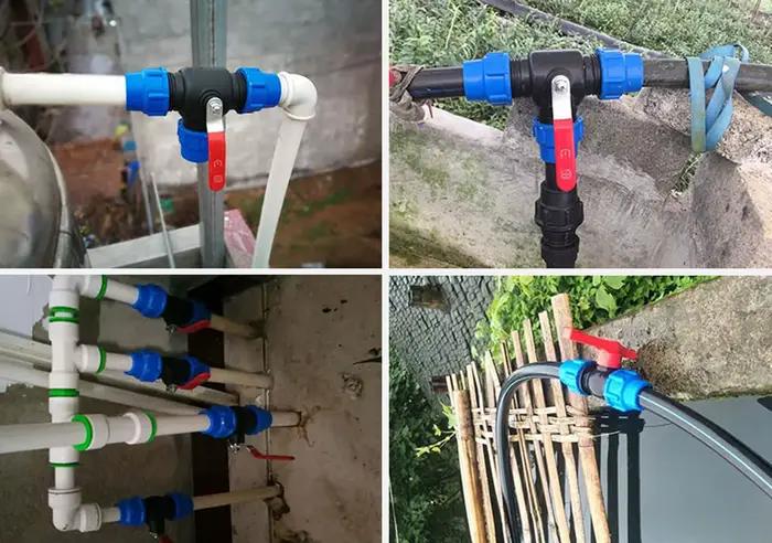 20/25/32/40/50mm PVC PE tuyau robinet inverseur en plastique rapide robinet à tournant sphérique jar