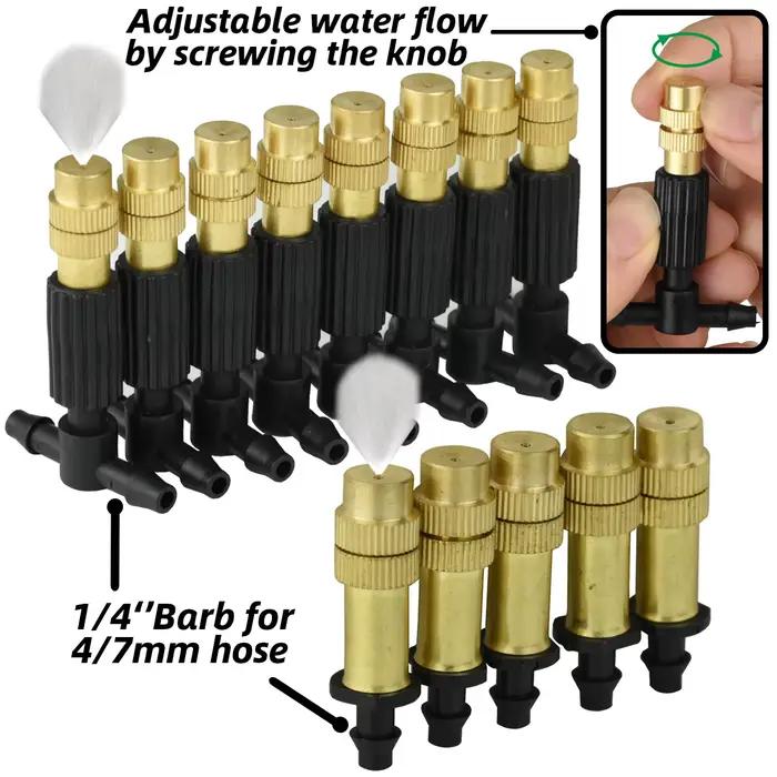 Kit d'arrosage KESLA 5M-30M pour jardin brumisation et refroidissement buses atomisatrices 1/4'' tuyau 4/7mm serre patio occaions spéciales