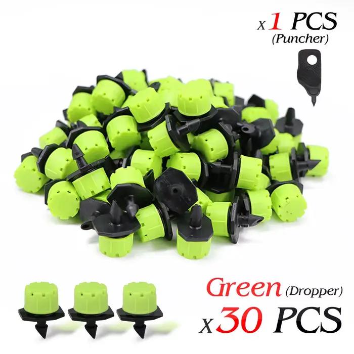 Buse d'arrosage réglable à 8 trous, 30 à 1000 pièces, 0-70L/H, Micro émetteur d'égouttement de 1/4 p