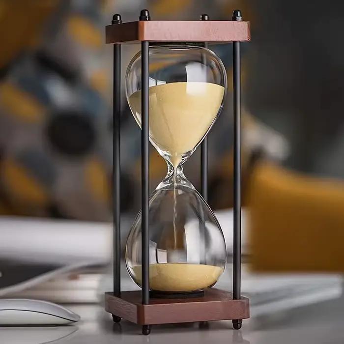 Minuteur en verre d'inspiration vintage